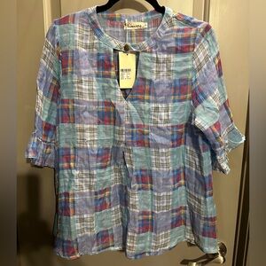 Southern Stitch Size S Cotton Gauze Pullover NWT